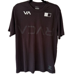 RVCA Black Reversed Logo Sport Tee Shirt Size Medium Streetwear Skate Gorpcore